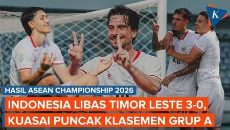 Hasil Timnas Indonesia Vs Timor Leste 3-0, Garuda Ke Puncak Grup A ASEAN Championship 2026