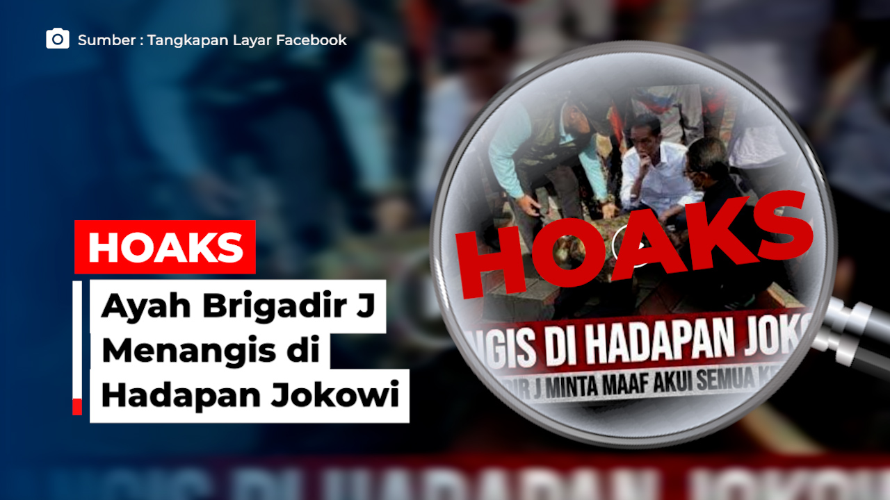 HOAKS! Ayah Brigadir J Menangis di Hadapan Jokowi