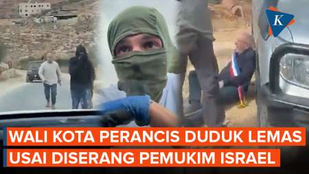 Wali Kota Perancis Duduk Lemas Setelah Ditendangi Pemukim Israel Di Tepi Barat