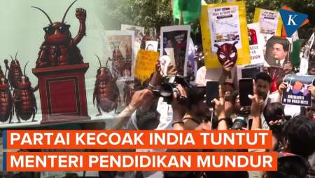 Partai Kecoak India Demo Lagi, Tuntut Menteri Pendidikan Mundur