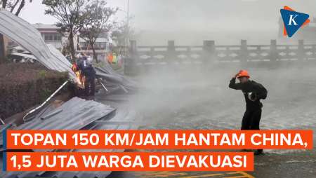 Topan Dolphin Terjang China dengan Kecepatan 150 Km/jam, 1,5 Juta Warga Dievakuasi