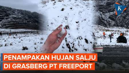 Fenomena Hujan Salju Selimuti Grasberg PT Freeport Di Papua