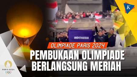 Momen Pembukaan Olimpiade Paris 2024, Kontingen Indonesia Naik Kapal Lewati Sungai Seine