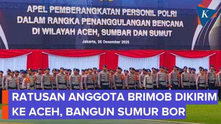 Pasukan Brimob Berangkat Ke Aceh, Bangun Sumur Bor Di Daerah Sulit Air Bersih