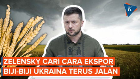 Zelensky Putar Otak Cari Cara Ekspor Biji-bijian yang Ditutup Rusia