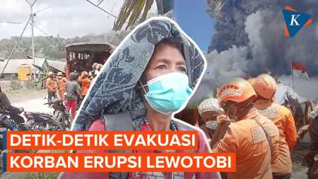 4 Hari Mengungsi di Kebun, Sejumlah Korban Erupsi Gunung Lewotobi Laki-laki Dievakuasi