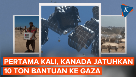 Kerahkan Pesawat Hercules, Kanada Jatuhkan 10 Ton Bantuan ke Gaza