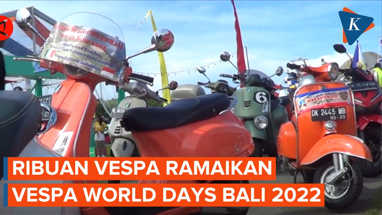 Ribuan Vespa dari Seluruh Dunia Serbu Vespa World Days Bali 2022