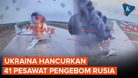 Drone Ukraina Hancurkan 41 Pesawat Rusia, Termasuk Pengebom Nuklir