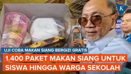 Mendag Uji Coba 1.400 Paket Makan Siang Bergizi Gratis di SMA Negeri 3 Semarang