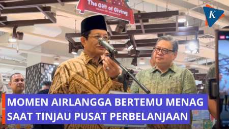 Momen Airlangga Tak Sengaja Bertemu Menag Nasaruddin, Langsung Minta Doa Untuk Sumatera