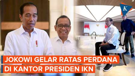 Gelar Rapat Perdana di IKN, Jokowi: Pemanasan