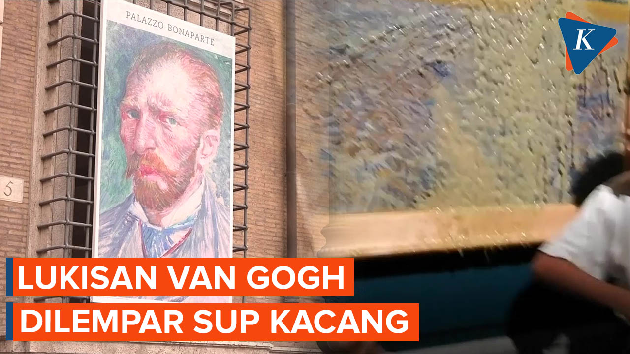 Aktivis Lingkungan Lempar Lukisan Van Gogh dengan Sup Kacang