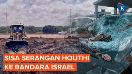 Penampakan Israel Usai Tertembak Rudal Houthi