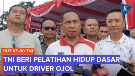 HUT ke-80, TNI Beri Pelatihan Hidup Dasar untuk Driver Ojol