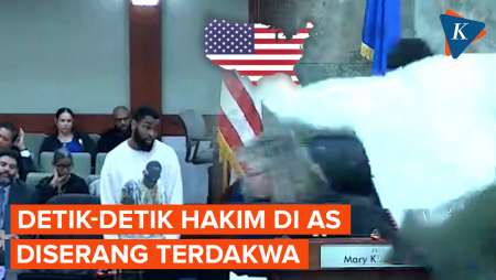 Detik-detik Hakim di AS Diserang Terdakwa Saat di Ruang Sidang