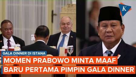 Momen Prabowo Minta Maaf Saat Gala Dinner di Istana: Baru Pertama Kali, Maaf jika Tak Berpengalaman