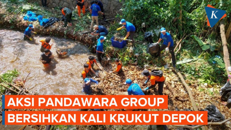 Pandawara Group Kembali Beraksi, Bersihkan Sampah di Kali Krukut Depok