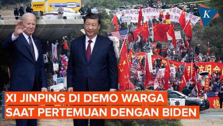 XI Jinping Didemo Warga AS di Depan Gedung Putih