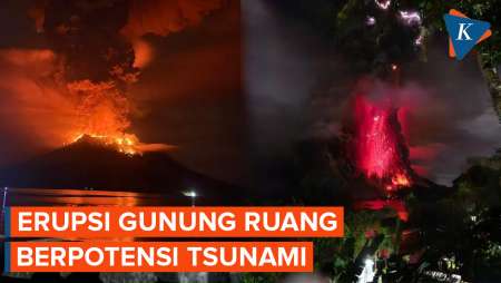 Detik-detik Erupsi Gunung Ruang di Sulut, Status Awas dan Berpotensi Tsunami