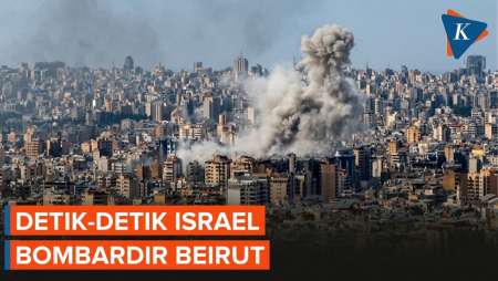 Detik-detik Jet Tempur Israel Gempur Beirut Lebanon