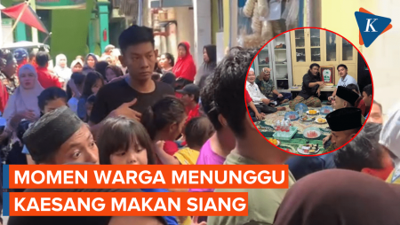 Momen Kaesang Makan Siang Bareng di Rumah Warga di Daerah Jakarta Utara
