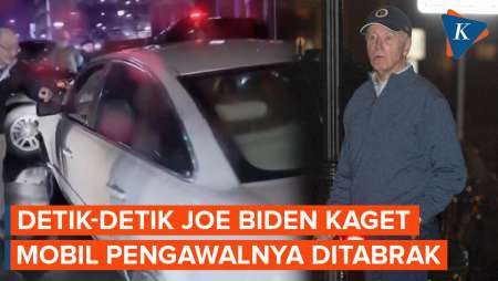 Joe Biden Kaget, Mobil Pengawal Berjarak 40 Meter Darinya Tiba-tiba Ditabrak Sedan