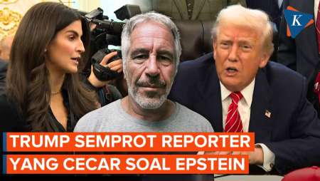 Momen Trump “Ngamuk” Dicecar Reporter Soal Jeffrey Epstein