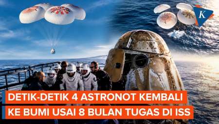 Detik-detik 4 Astronot Kembali Ke Bumi Setelah 8 Bulan Di Luar Angkasa