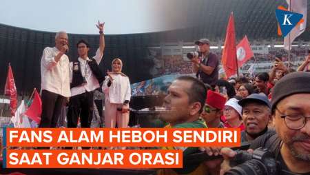 Momen Fans Alam Heboh Sendiri Saat Ganjar Orasi Kampanye di…