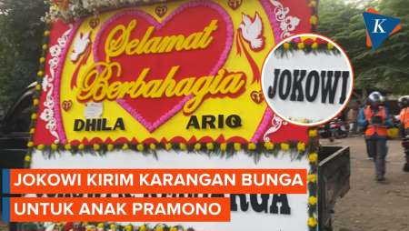 Tidak Hadir, Jokowi Kirim Karangan Bunga untuk Anak Pramono yang Menikah