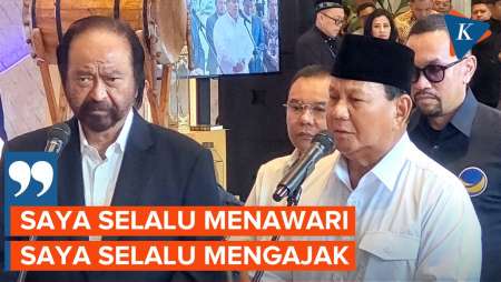 Prabowo Mengaku Selalu Ajak Surya Paloh Gabung Koalisi