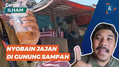 Sensasi Jajan Es Teh di Gunung Sampah Bantar Gebang