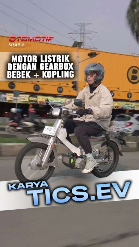 Motor Listrik Konversi Dengan Gearbox Bebek dan Kopling Karya TICS. EV