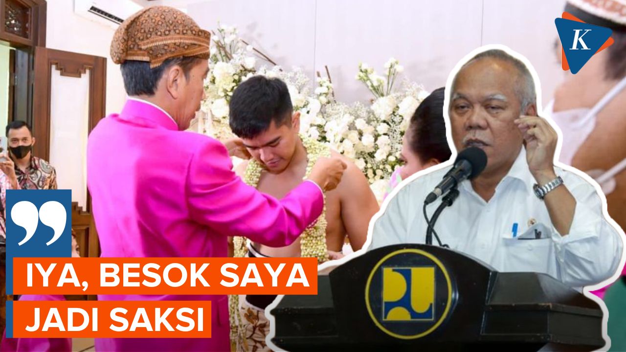 Menteri PUPR Basuki Jadi Saksi Pernikahan Kaesang-Erina