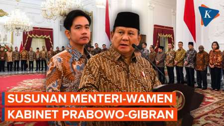 Daftar Menteri dan Wakil Menteri Kabinet Prabowo Gibran yang Dilantik Hari Ini