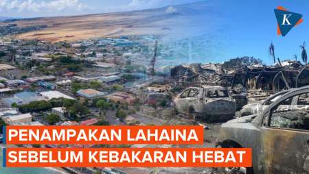 Penampakan Kota Hawaii Sebelum dan Sesudah Terbakar, Warna Berubah Jadi Abu