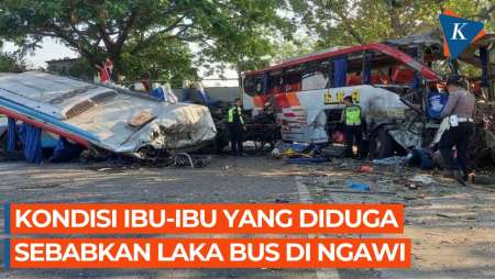 Kondisi Ibu-ibu yang Diduga Sebabkan Kecelakaan Bus Eka dan Bus Sugeng Rahayu di Ngawi