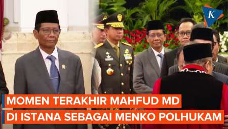 Momen Terakhir Mahfud MD sebagai Menko Polhukam di Istana…