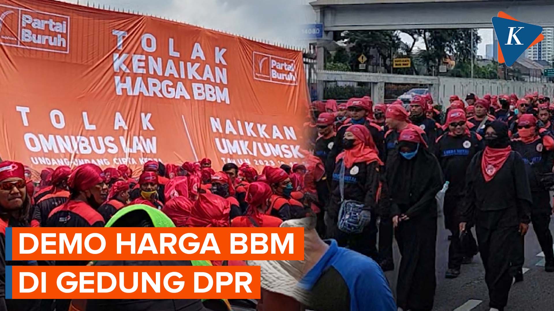 Situasi Terkini Buruh Demo Tolak Harga BBM Naik di DPR