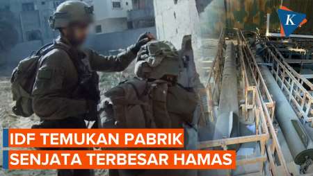 IDF Klaim Temukan Pabrik Senjata Terbesar Hamas, Pamerkan Temuan Rudal Panjang