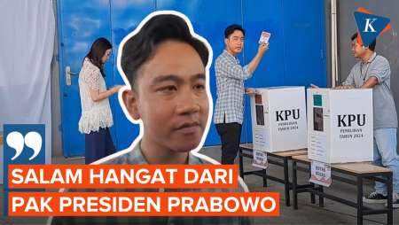 Wapres Gibran Nyoblos di TPS Manahan Solo, Sampaikan Salam dari Presiden Prabowo