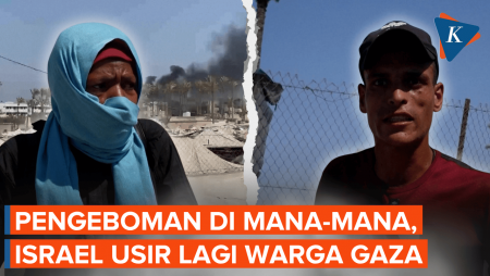 Momen Warga Palestina Mengungsi Saat Gaza Dibom Israel