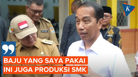 Jokowi Pamer Kemeja Baru yang Dipesan dari SMK 2 Jambi, Bagaimana Hasilnya?