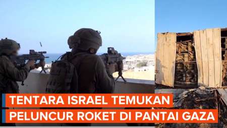 Tentara Israel Rilis Video Penemuan Peluncur Roket di Pantai Gaza