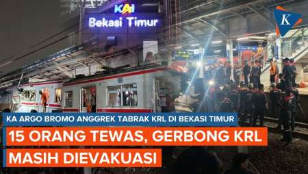Tabrakan KA Argo Bromo-KRL: Korban Tewas 15 Orang, Layanan Stasiun Bekasi Timur Belum Pulih