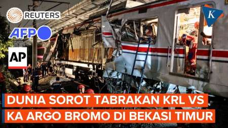 Media Asing Ramai Soroti Tabrakan KA Argo Bromo Dan KRL Di Bekasi Timur