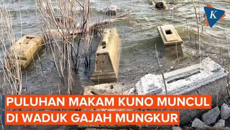 Misteri Puluhan Makam Kuno Yang Muncul Saat Waduk Gajah Mungkur Surut