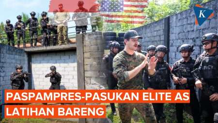 Paspampres Latihan Bareng Pasukan Elite AS
