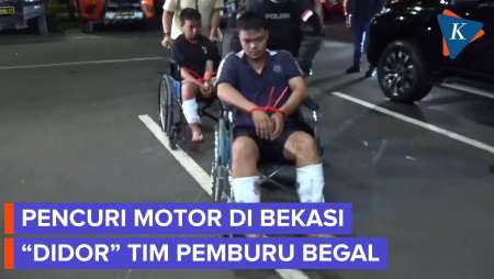 Dua Pencuri Motor di Bekasi Pakai Kursi Roda Usai Ditembak Tim Pemburu Begal